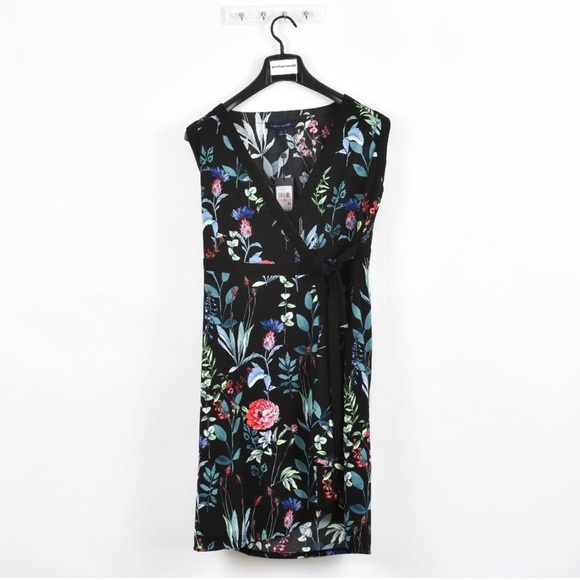 Tommy Hilfiger Floral-Print Wrap Dress Monaco Flor size 10 - Picture 2 of 6